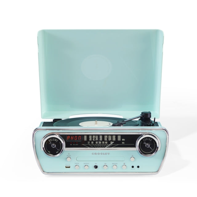 Powel 7-In-1 Record Player (Aqua Blue)