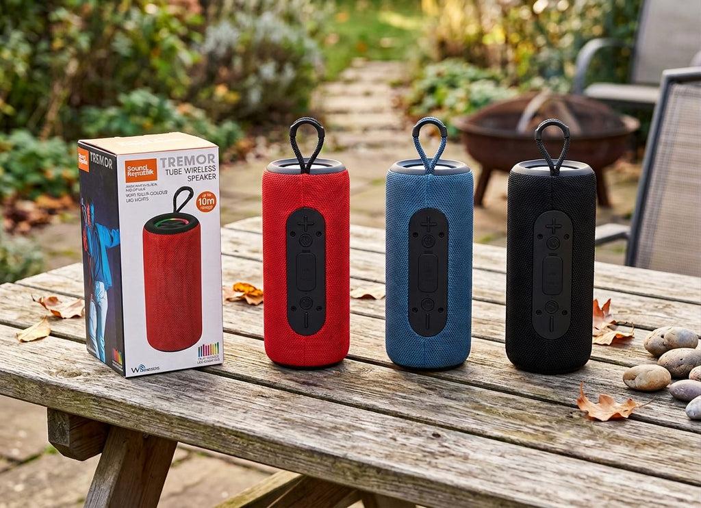 Sound Republik Tube Wireless Speaker with Lights Bluetooth portable Speaker