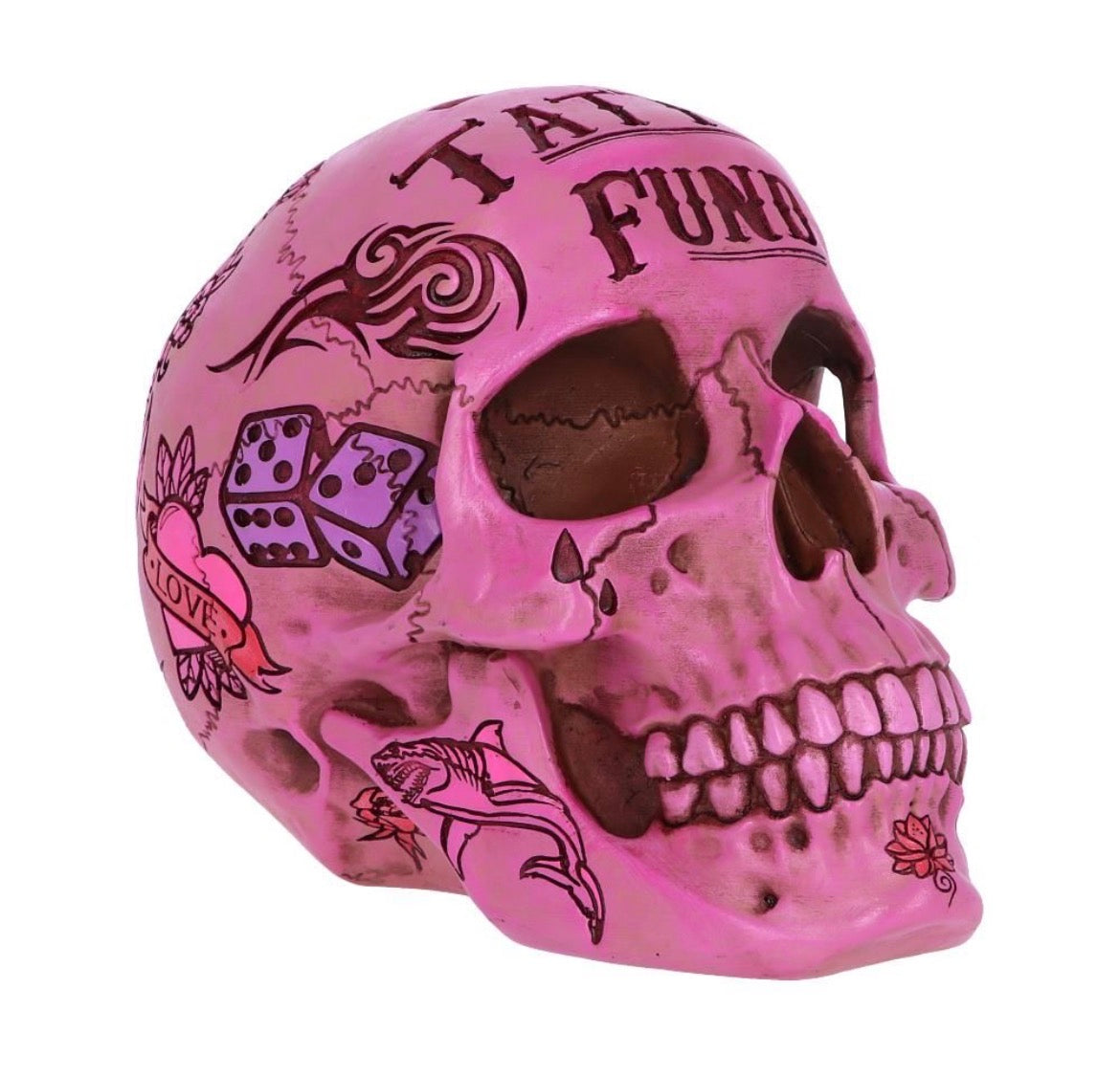 Tattoo fund skull - Pink (16cm)