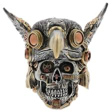 Steampunk Skull with Eagle Hat