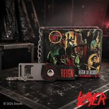 Slayer - Reign In Blood Leather Chain Wallet With Bottle Opener