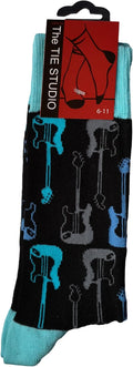 Electric Guitars Blue Music Unisex Novelty Ankle Socks Adult Size 6-11