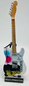 Bruce Springsteen White Signed Miniature Guitar