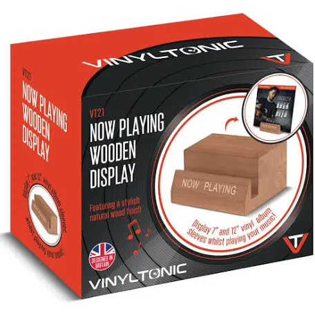 Vinyltonic Now Playing Wooden Stand