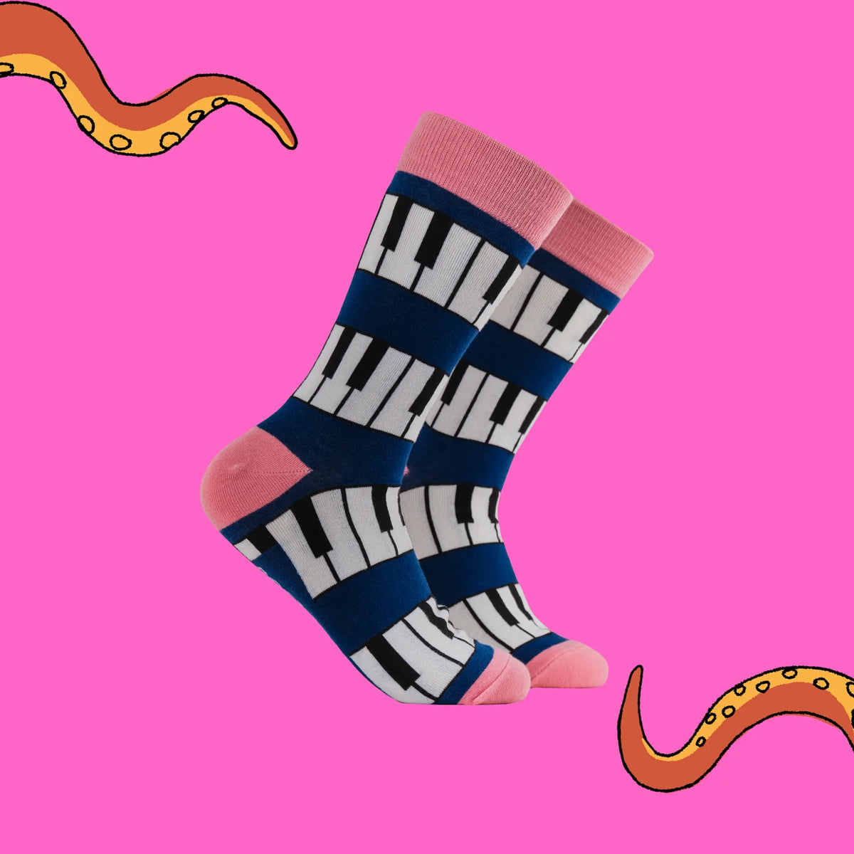 Piano Socks Blue