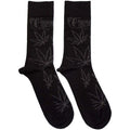 Cypress Hill Unisex Ankle Socks: Leaf Pattern (Black)