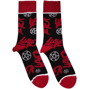 Slayer Unisex Ankle Socks: Red Logo