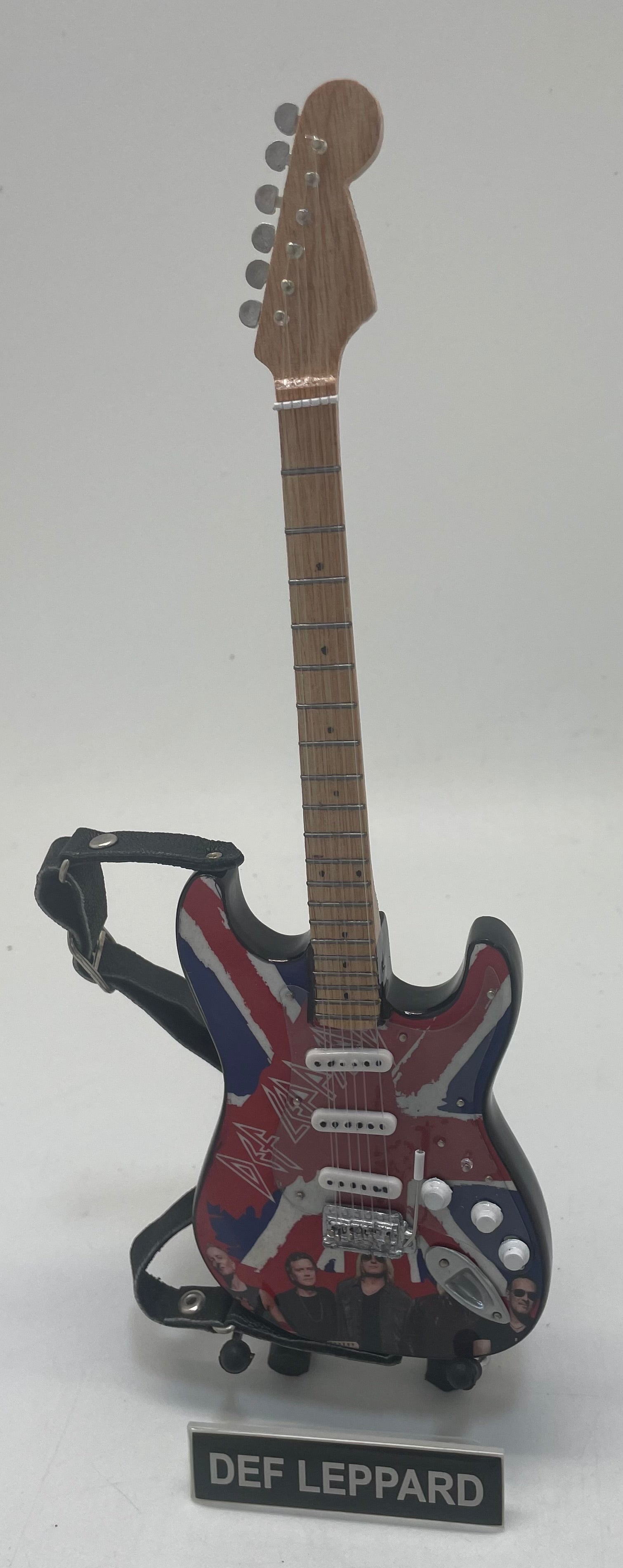 Def Leppard Union Jack Miniature Guitar