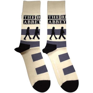 The Beatles Unisex Ankle Socks: Abbey Road Outlines (Cream)