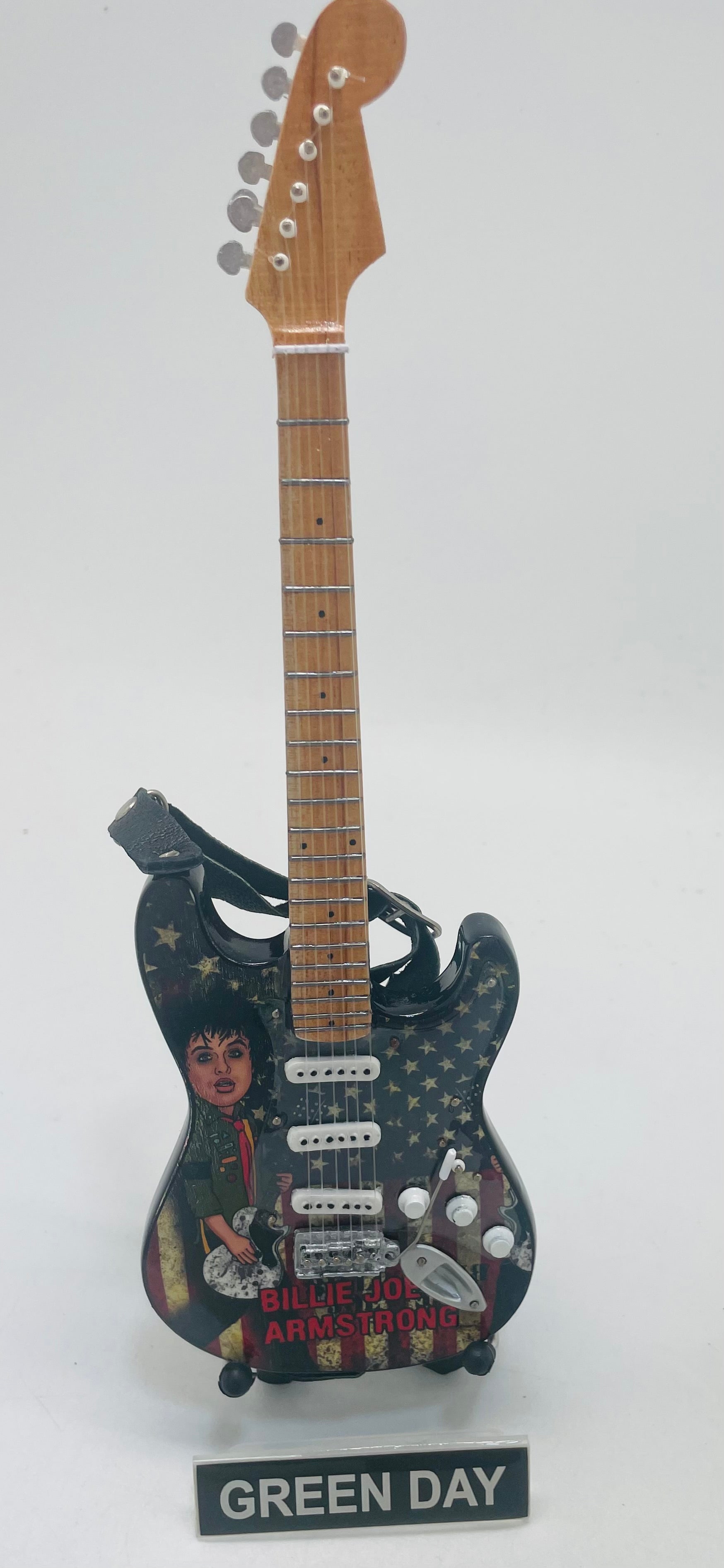 Green Day American Flag Miniature Guitar