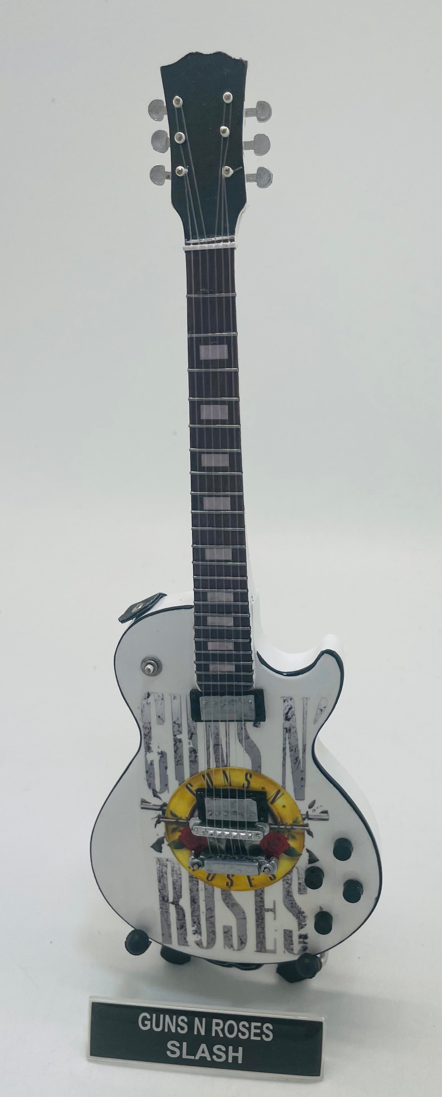 Guns N' Roses White Miniature Guitar