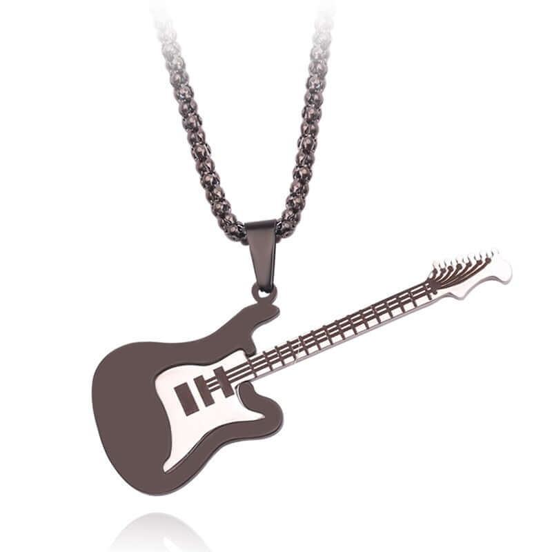 Black Electric Guitar Pendant