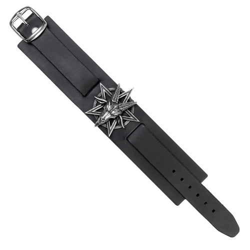 Baphomet Leather Wristband