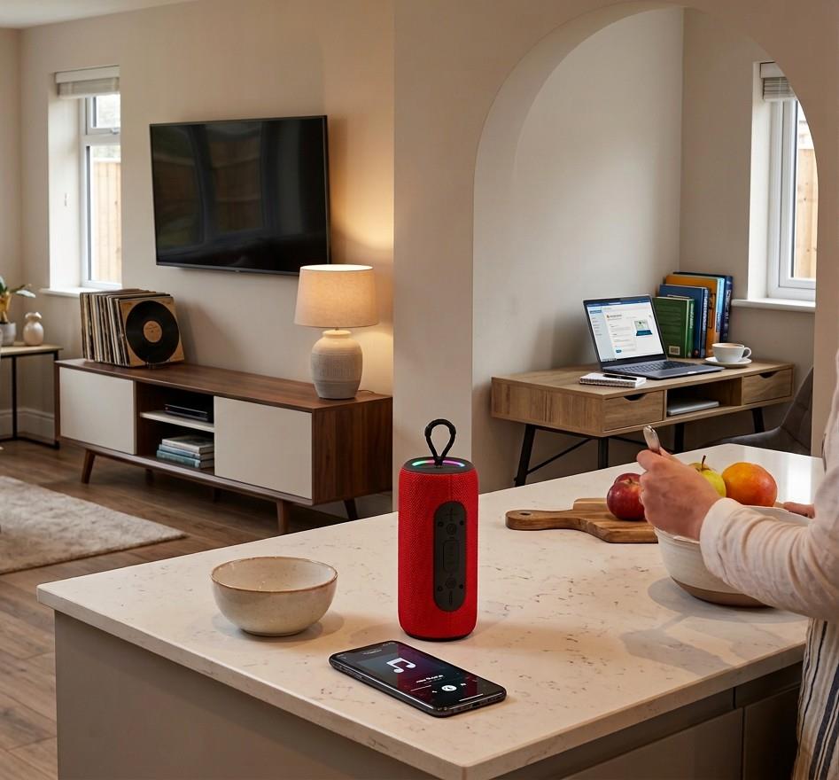 Sound Republik Tube Wireless Speaker with Lights Bluetooth portable Speaker