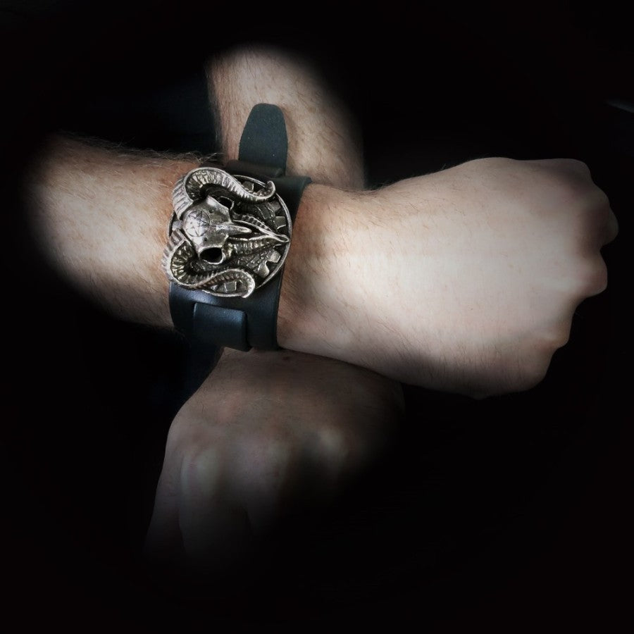 Gears Of Aiwass Leather Wristband