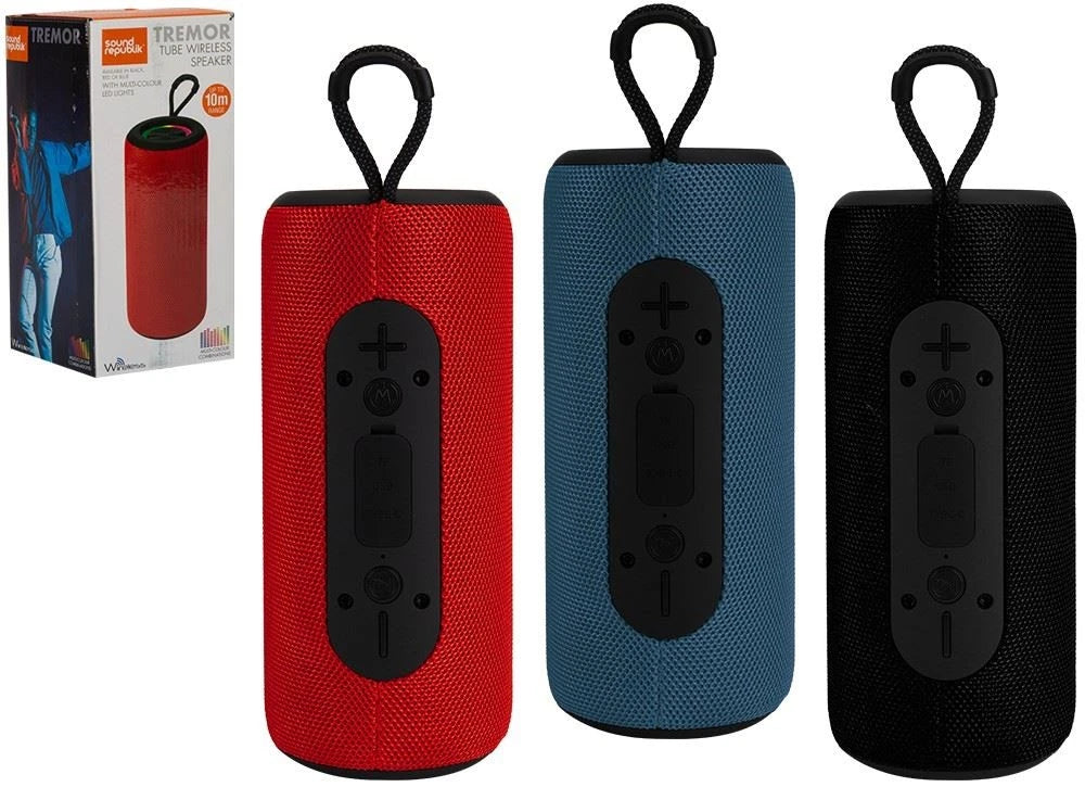 Sound Republik Tube Wireless Speaker with Lights Bluetooth portable Speaker