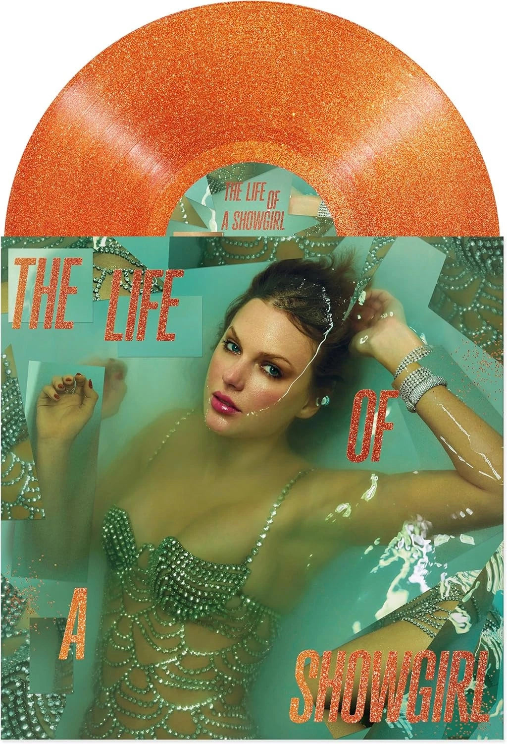 Taylor Swift -  The Life Of A Showgirl - Orange Glitter Vinyl