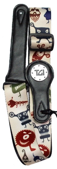 TGI Guitar Strap Aliens White